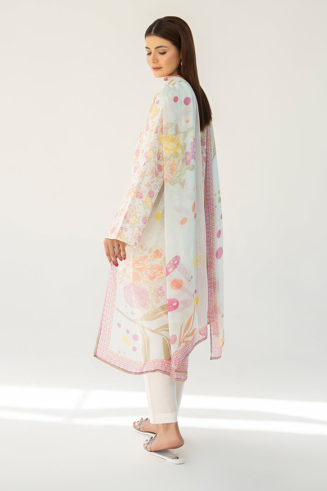 Skin Lawn Chikankari Suit 3PC Suit
