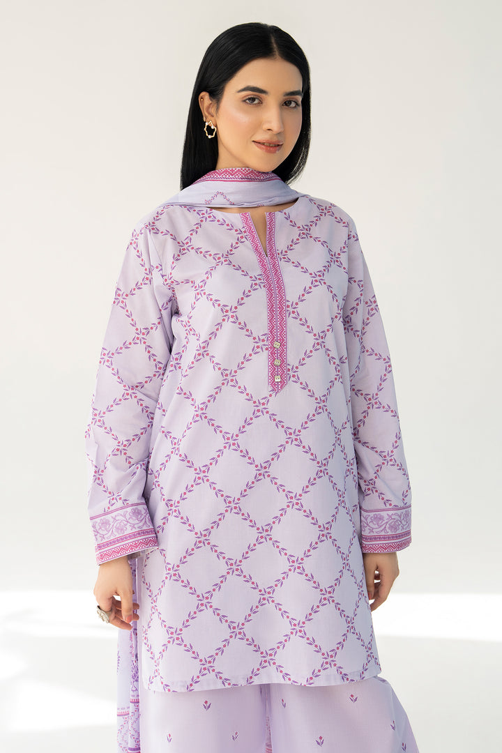 Light Purple Digital Print Lawn 3PC Suit