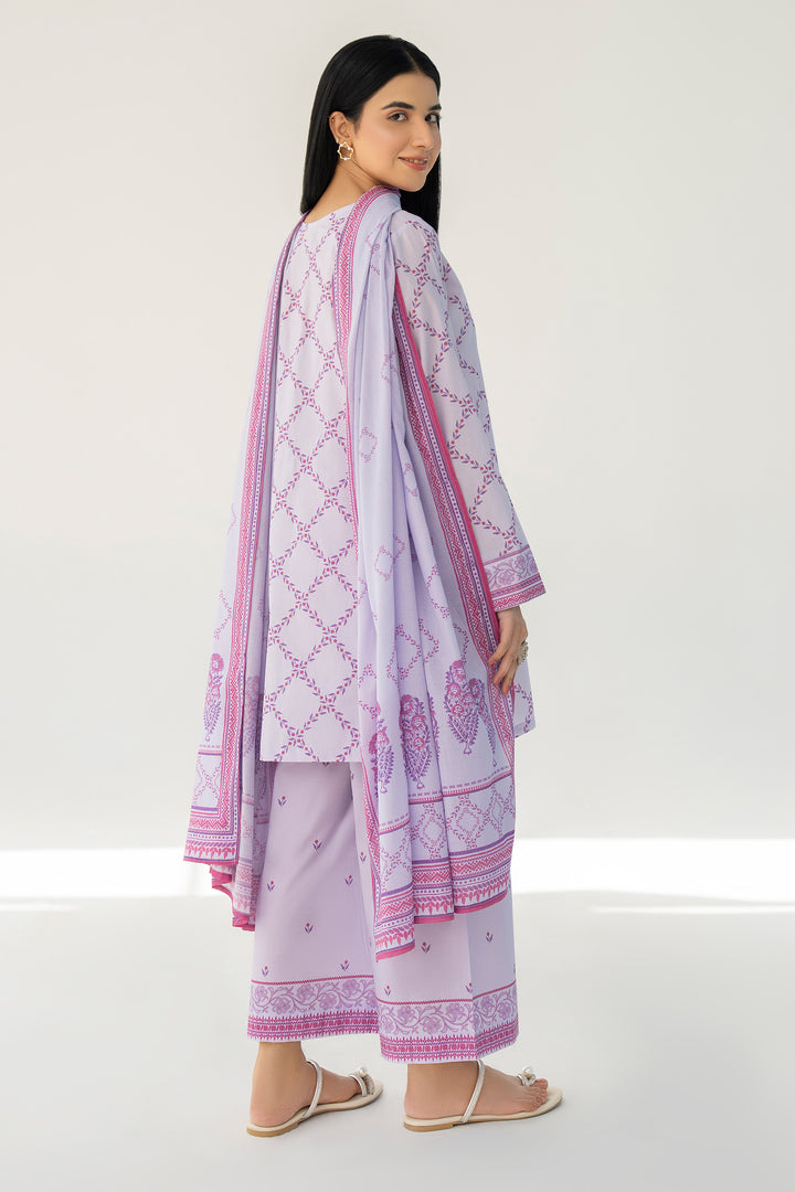 Light Purple Digital Print Lawn 3PC Suit