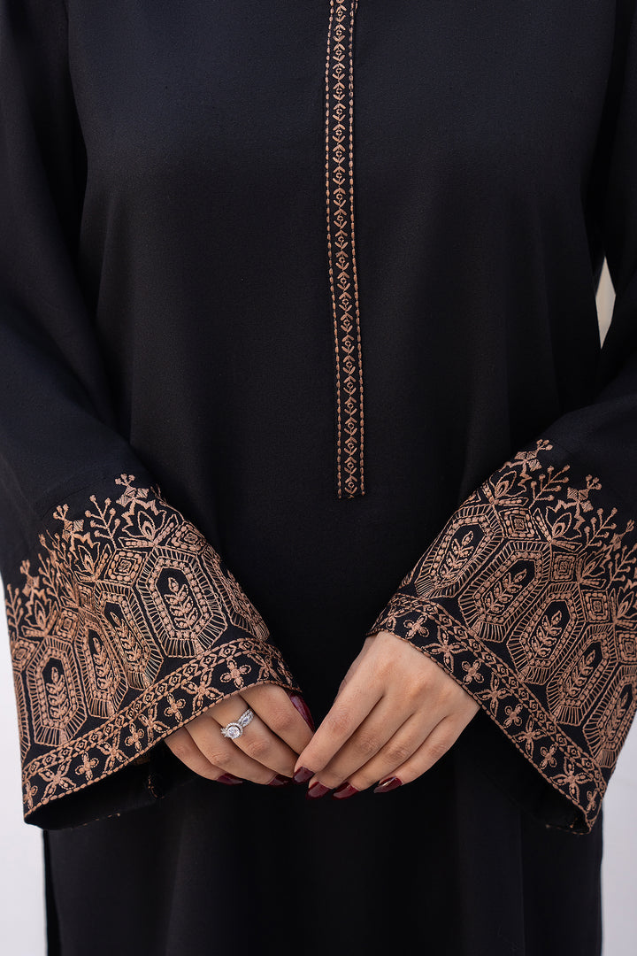 Black Embroidery Karandi 2 Pc Suit